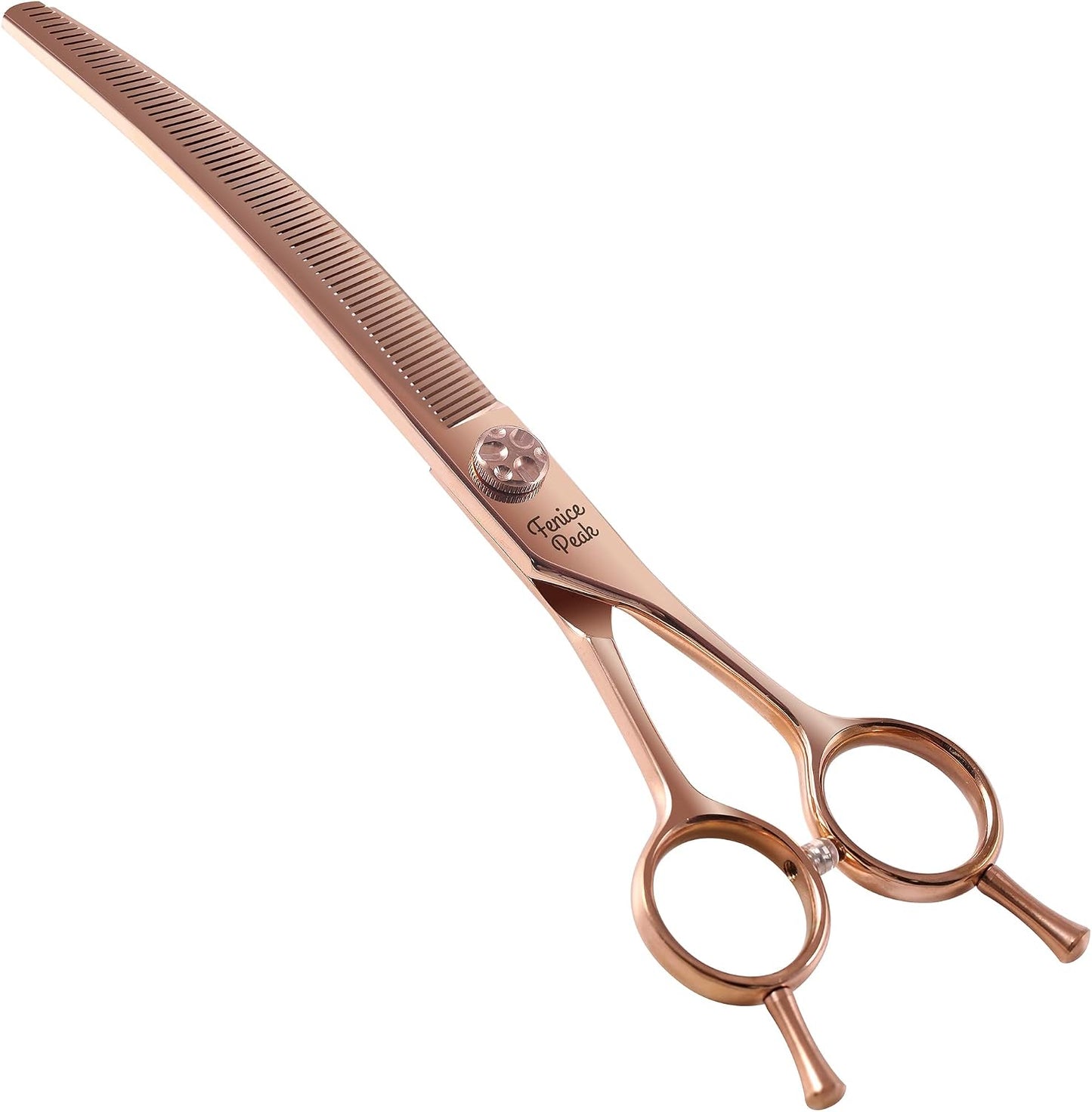 Professional Dog Grooming Scissors Pet Curved Chunker Shears 7.0'' Extremely Sharp Blades 440C Steel Thinning Scissors Durable Smooth Motion & Fine Cut for Dogs and Cats (Multicolored) - Image 12