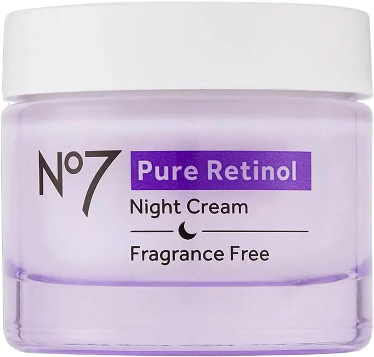 No7 Pure Retinol Night Cream front view of the outer packaging box showing anti aging product details