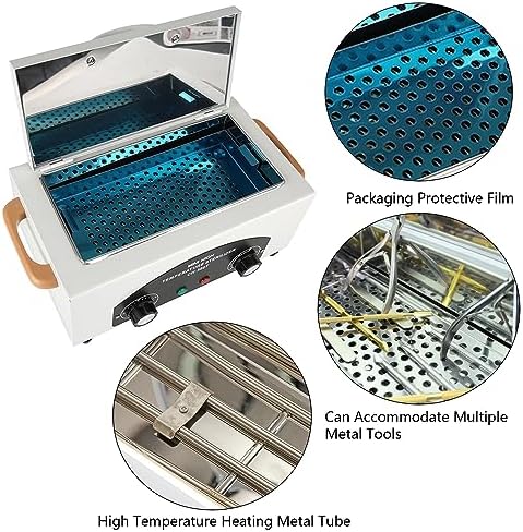 Side profile of Justhere metal tool cleaning box for salon