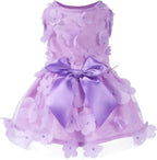 Laifug Dog Dress Puppy Print Princess Dog Dress Cute Party Wear (Pink, M) - Image 13