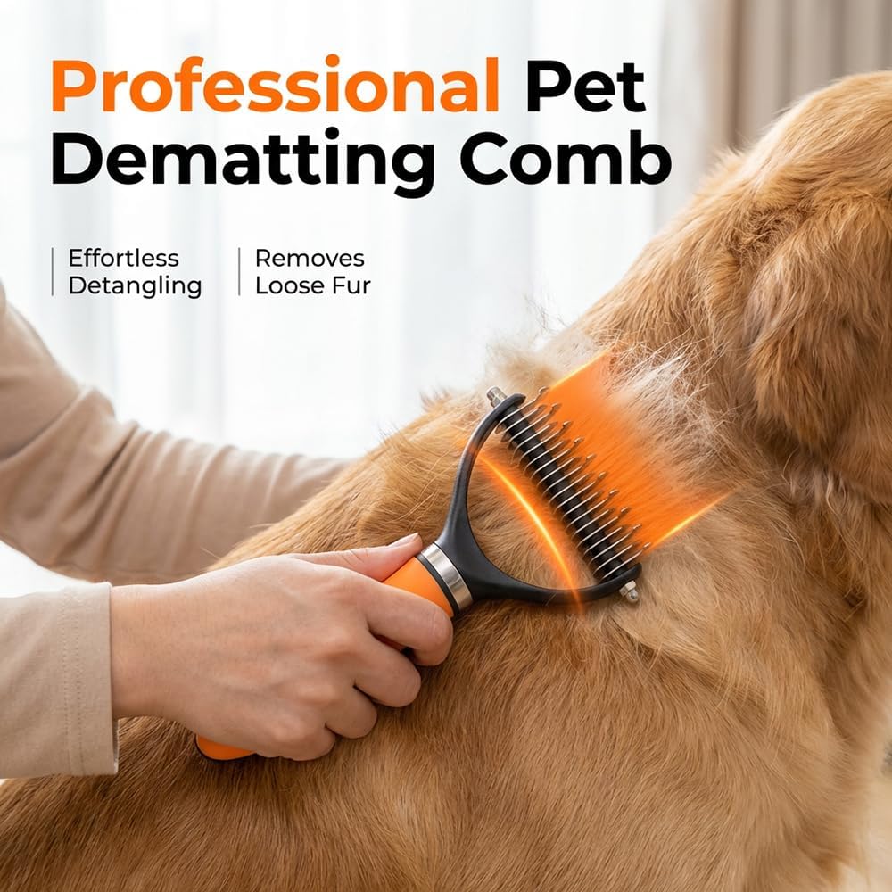 Packaging of durable pet fur remover comb