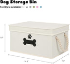 Folded flat GreenPetopia storage bin for space saving