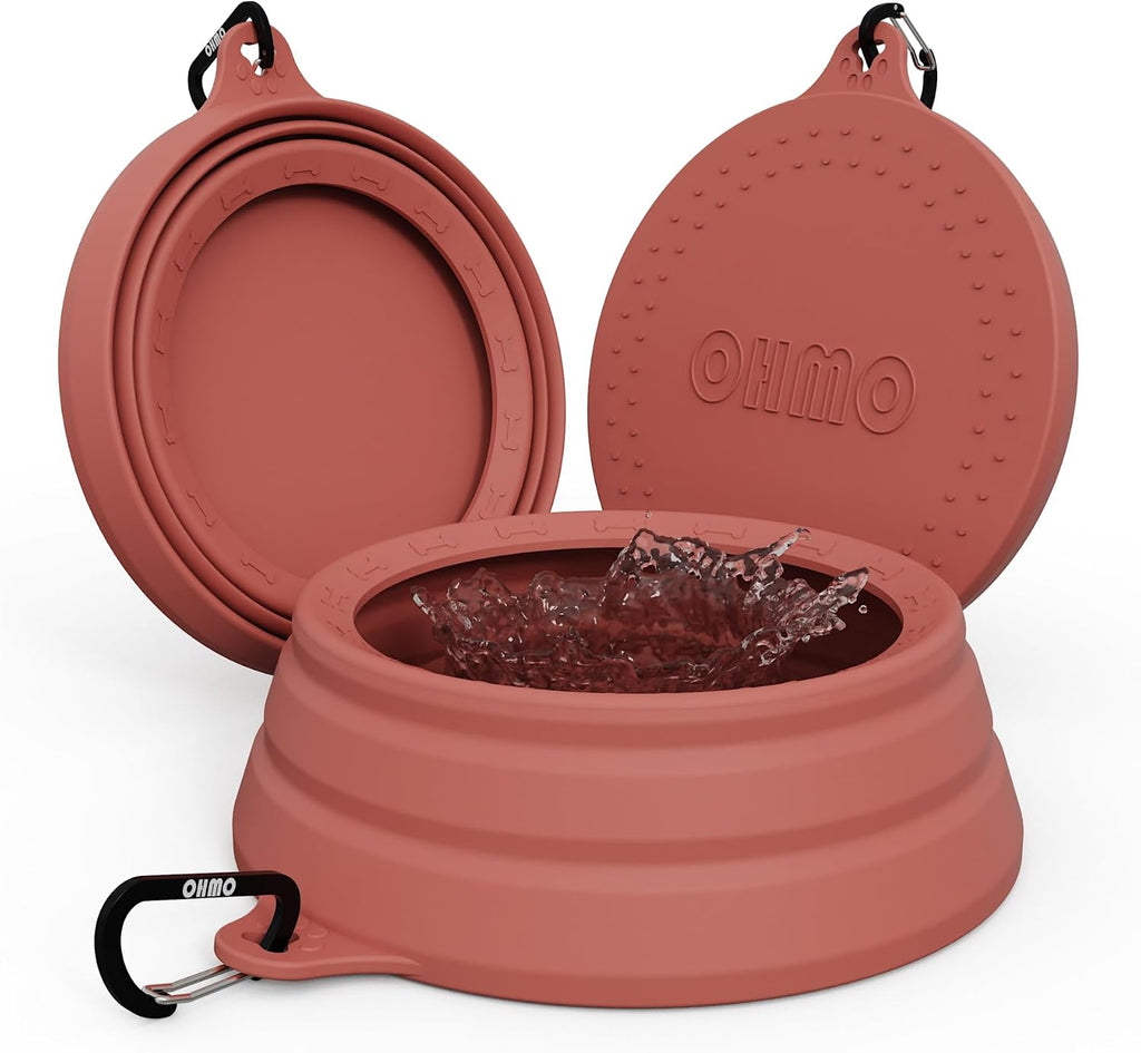 OHMO Spill Proof Collapsible Dog Water Bowl 24oz for Cars, No Splash Portable Bowls for Dog Travel, Dishwasher Safe, Pet Essentials for Road Trips, Cat Travel Accessories - Image 10