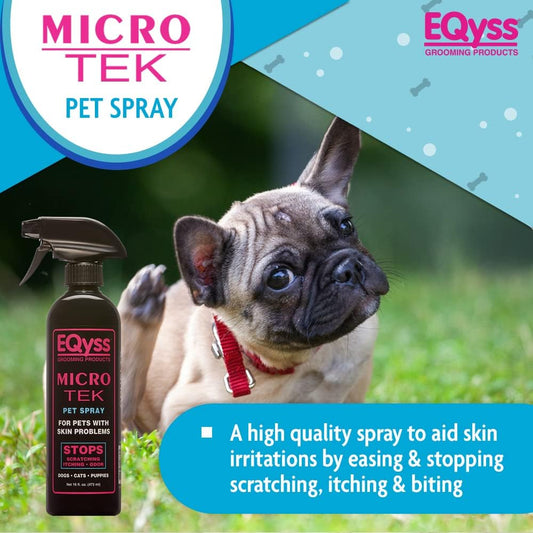 EQyss Micro-Tek Pet Itch Relief Spray - Soothes Dry Irritated Skin, Stops Itching, Scratching, Biting, Licking Hot Spots - for all Cats & Dogs (16 oz) - Image 2