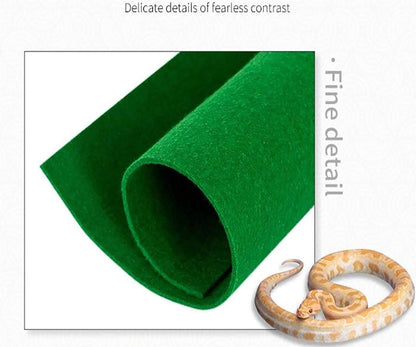 Washable reptile bedding mat being rinsed clean under water