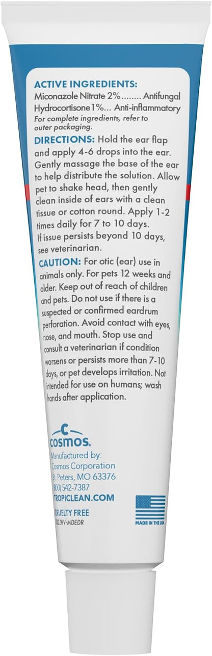 TropiClean HomeVet Medicated Ear Drops for Dogs, Vet Recommended Yeast & Fungal Treatment, Daily Dog Ear Cleaner, USA Made, 2 oz - Image 9