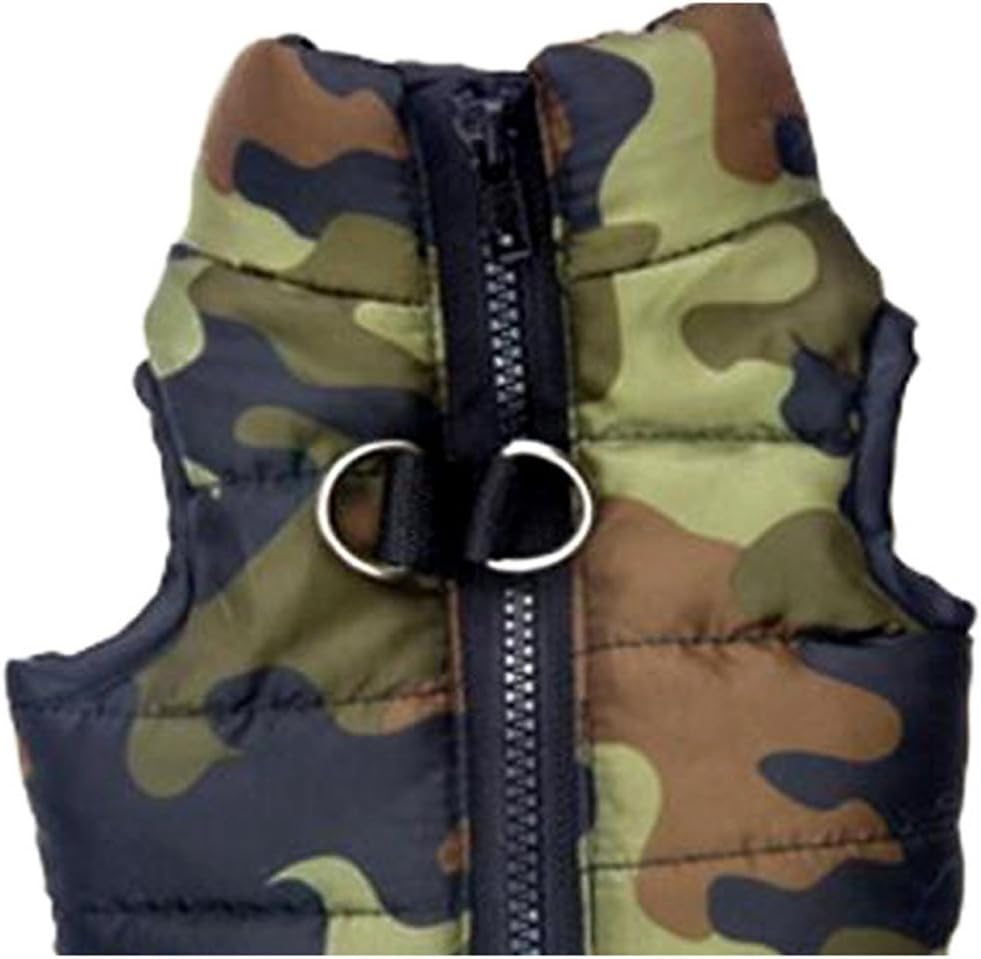 MaruPet small dog coat camouflage pattern side view