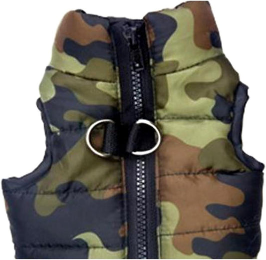 MaruPet small dog coat camouflage pattern side view