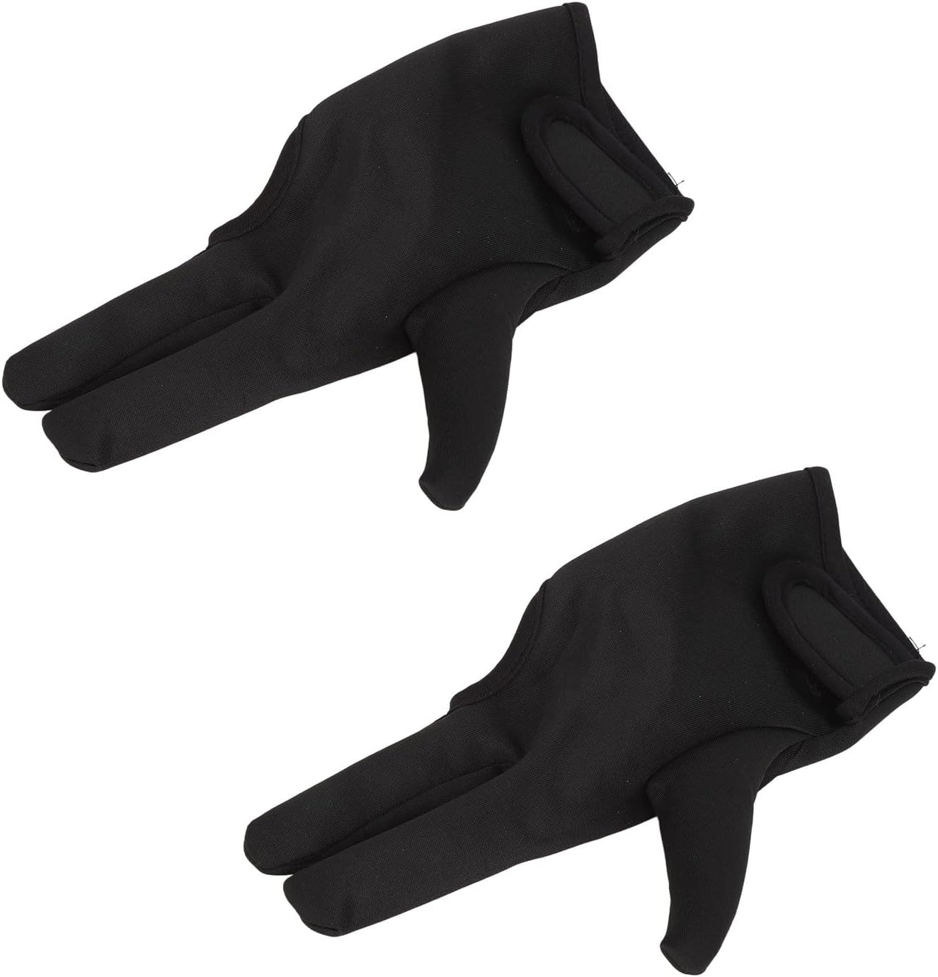 HURRISE 3 finger barber glove front view showing insulated cotton texture.