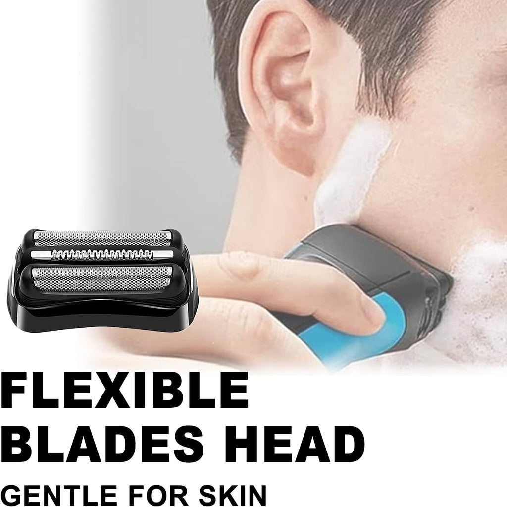 Bottom view of 21B shaver head showing installation clips