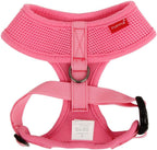 Puppia pink breathable mesh dog harness side view