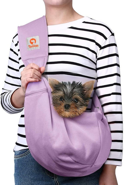 Tomkas Small Dog Sling Carrier - Classic Pocket & Classic Strap - Wrap Carrier - for 3-10 lbs Pets(Black) - Image 14