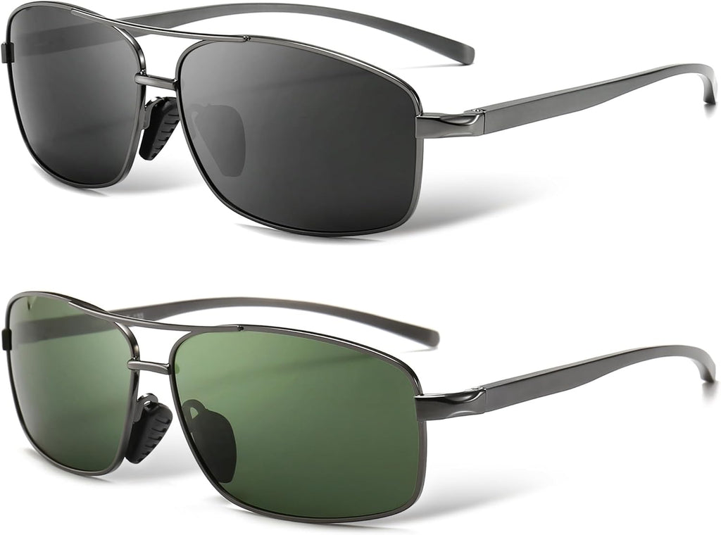 SUNGAIT Ultra Lightweight Rectangular Polarized Sunglasses Men UV400 Protection - Image 14