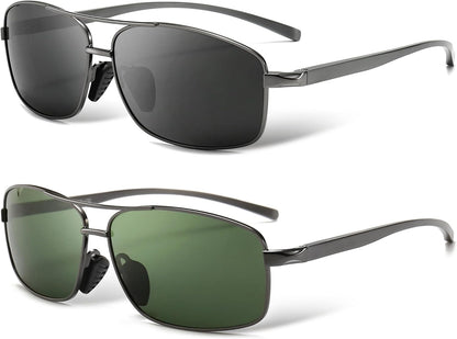 SUNGAIT Ultra Lightweight Rectangular Polarized Sunglasses Men UV400 Protection - Image 14