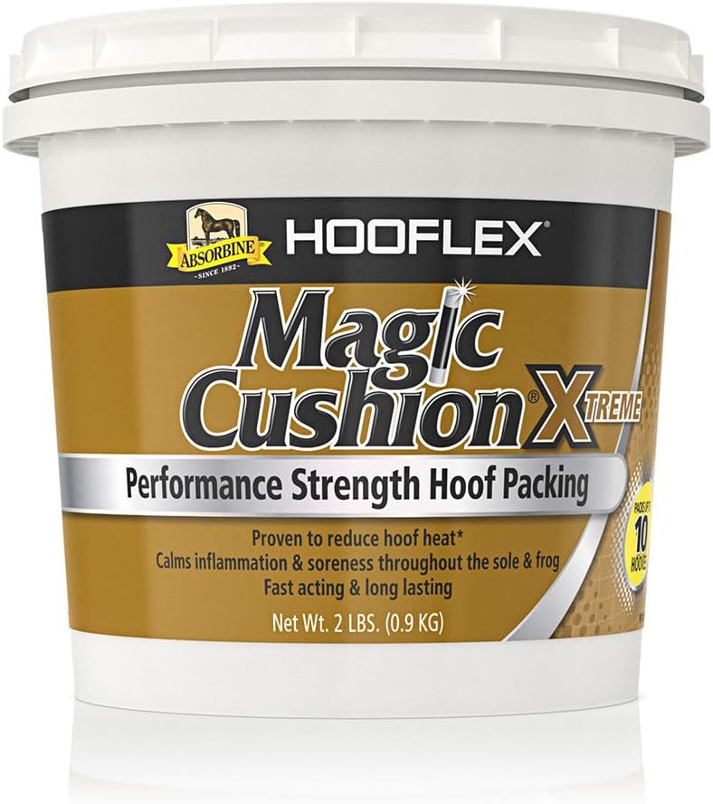 Absorbine Hooflex Magic Cushion Xtreme front view of two pound tub packaging