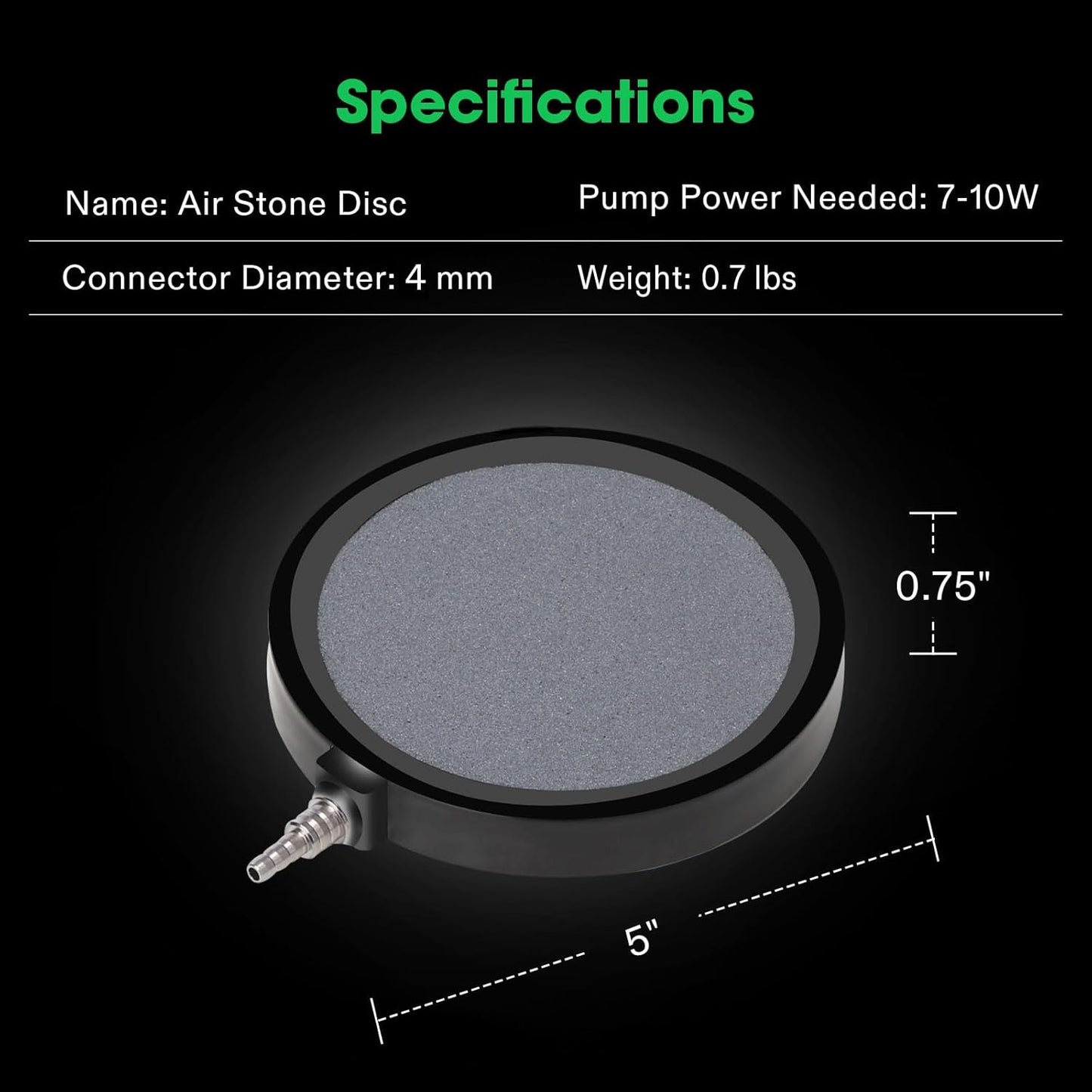 VIVOSUN USA imported oxygenation disc for nutrient circulation in hydroponic systems.