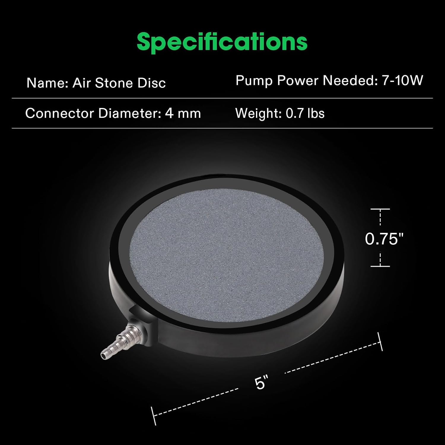 VIVOSUN USA imported oxygenation disc for nutrient circulation in hydroponic systems.
