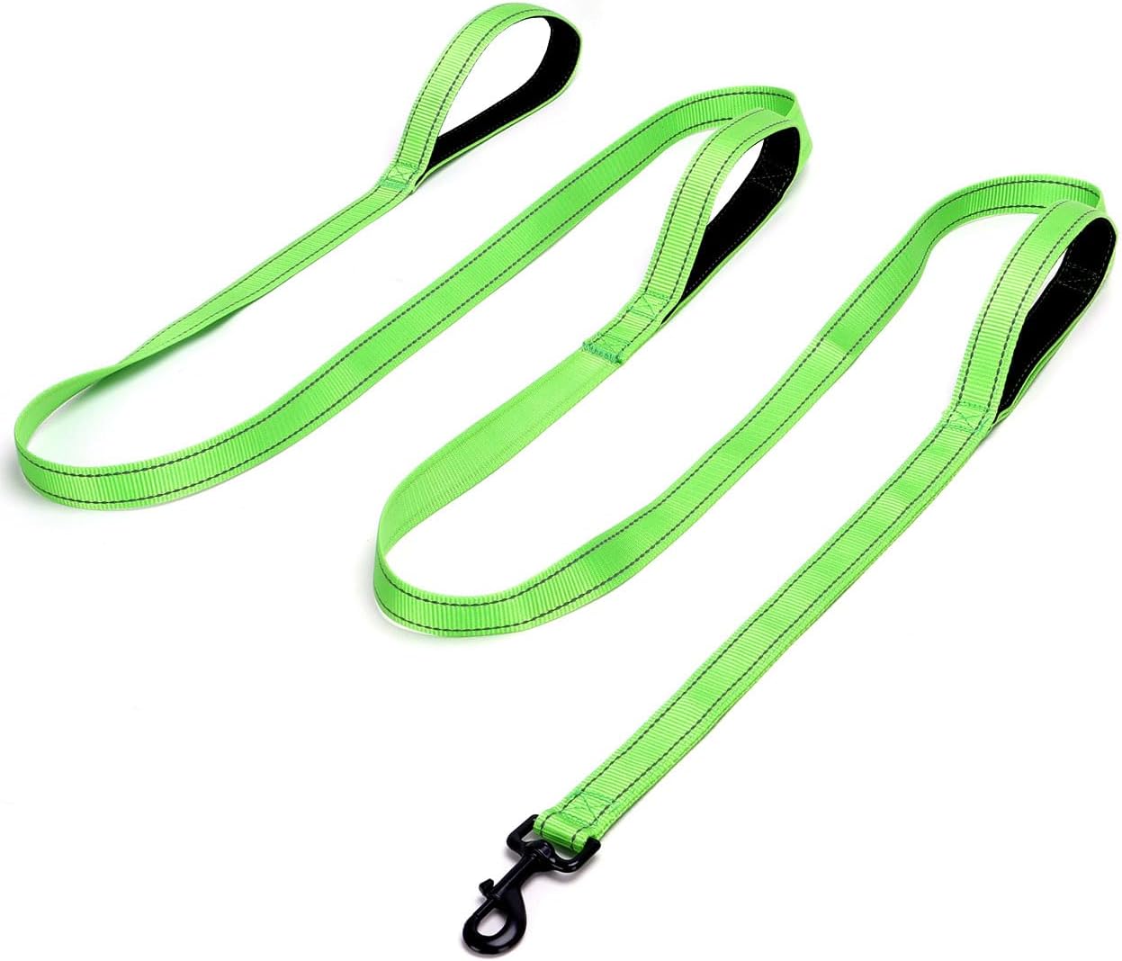 3 Handle Dog Leash, 10FT Triple Handle Reflective Stitching with Padded Traffic Handles, Heavy Duty Training Pet Lead for Control and Safety (Black) - Image 14