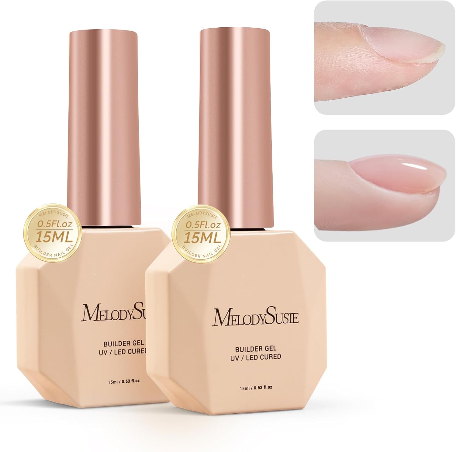 MelodySusie clear builder nail gel bottle front view
