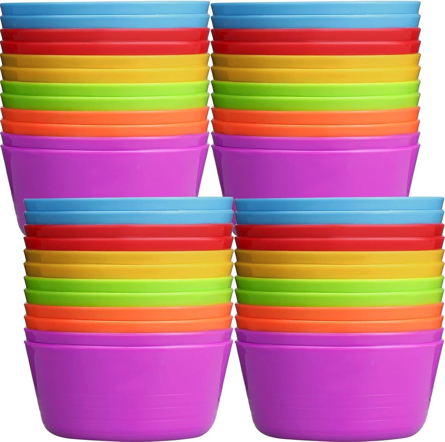 Foaincore kids plastic cereal bowls set front view