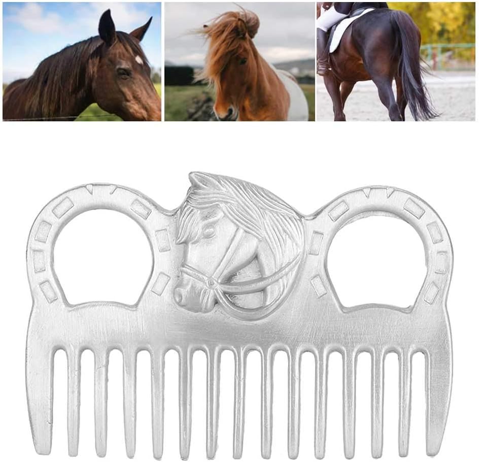 Pssopp metal horse grooming comb front view