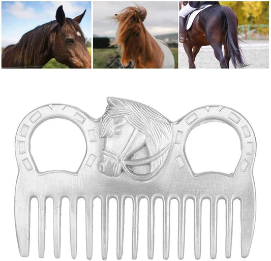 Pssopp metal horse grooming comb front view