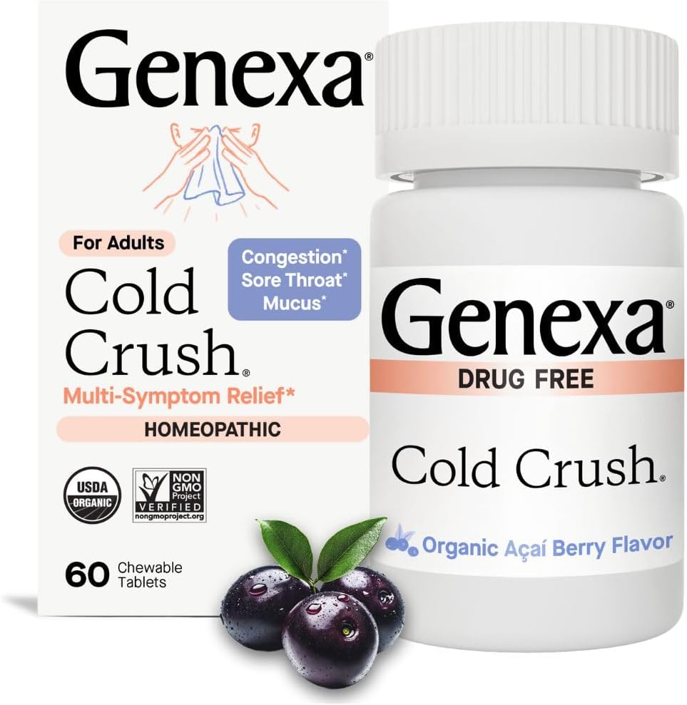 Genexa Cold Crush adult multi symptom cough relief bottle front view