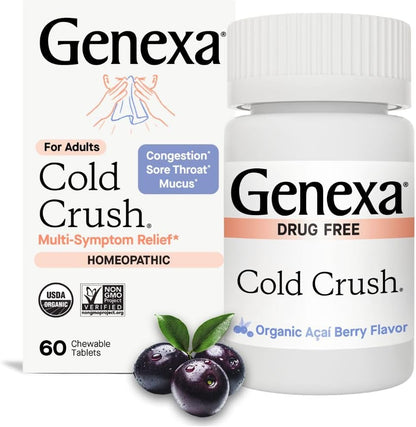 Genexa Cold Crush adult multi symptom cough relief bottle front view