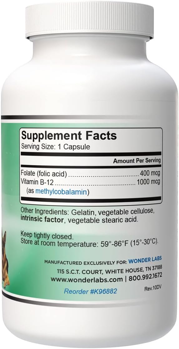 Pet Factor B-12 methylcobalamin supplement label detail