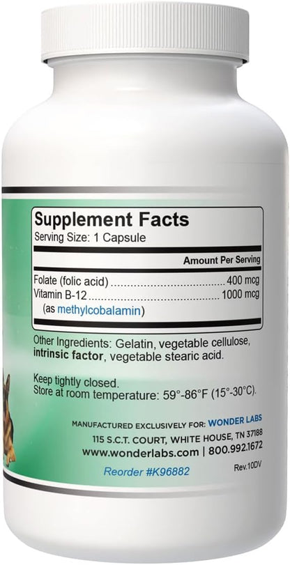 Pet Factor B-12 methylcobalamin supplement label detail