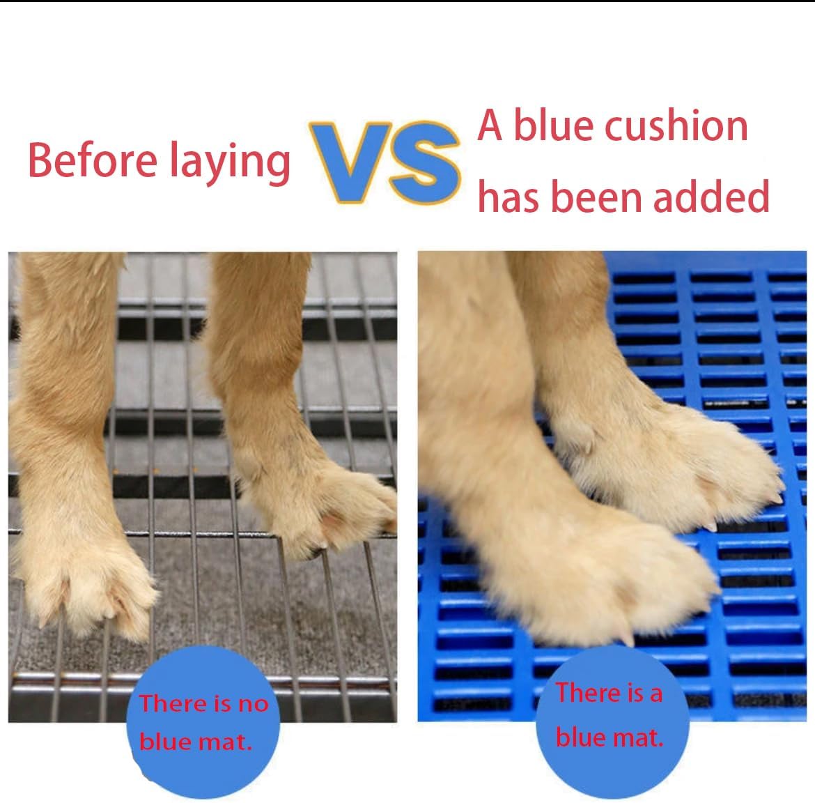 FoQualy dog kennel floor mat installed inside a wire crate