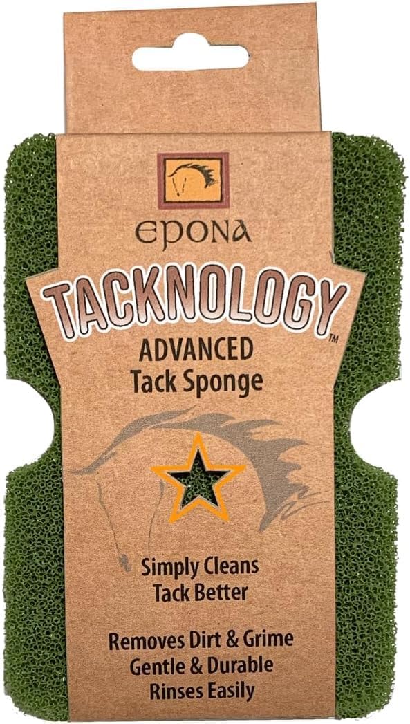 Epona Tacknology Advanced Tack Sponge Moss front view premium equestrian leather cleaner