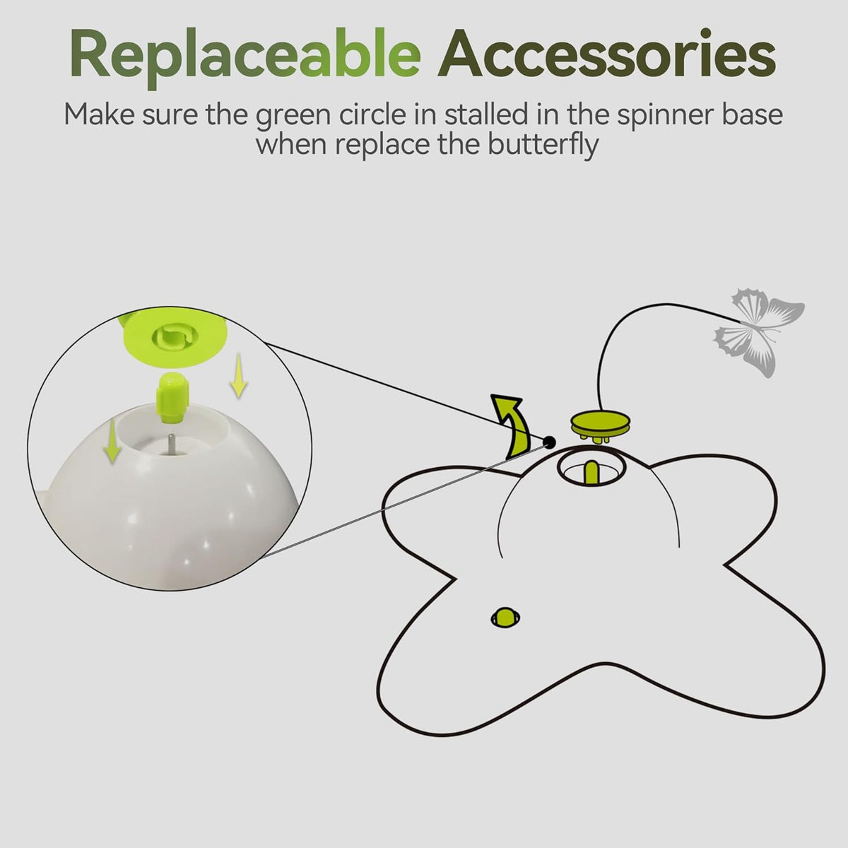All For Paws cat butterfly toy packaging and components