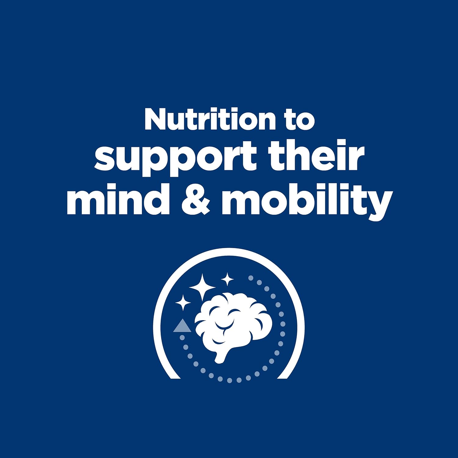 Back label of Hill's Prescription Diet Brain Care dog food bag detailing veterinary nutritional profile and feeding guidelines.