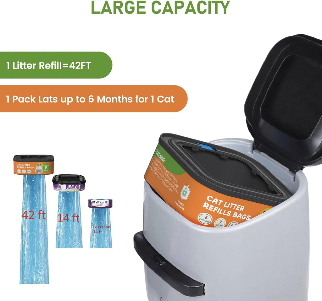 Side profile of Lisyee 42 feet litter refill cartridge