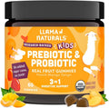 Llama Naturals Kids Probiotic and Prebiotic Fiber 60 Gummies front bottle view for children's digestive health.