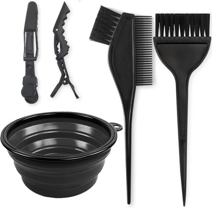 Yexixsr professional salon hair coloring dyeing kit front view showing bowl and brushes