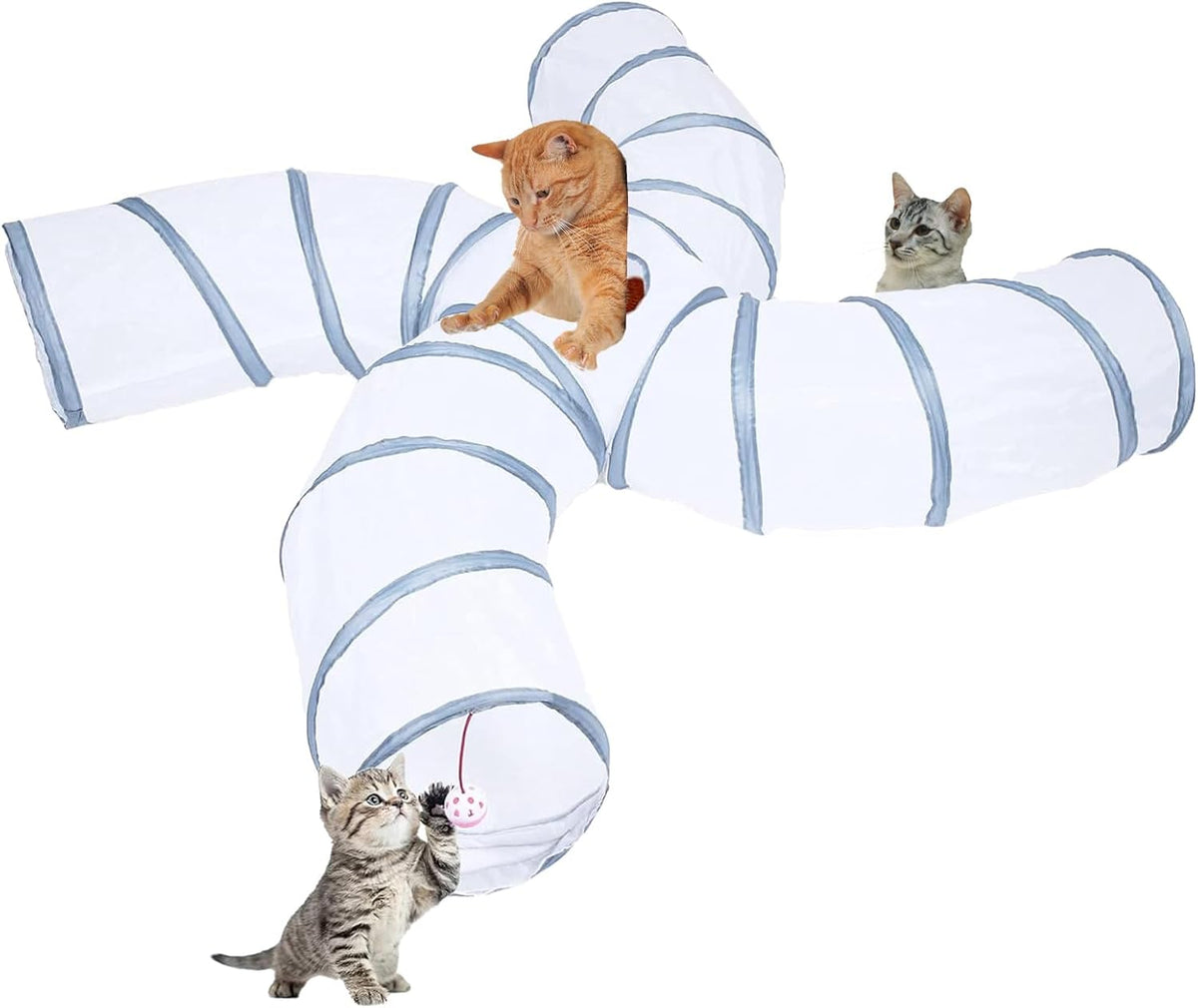 Close up of the durable steel frame construction of EGETOTA cat toy.