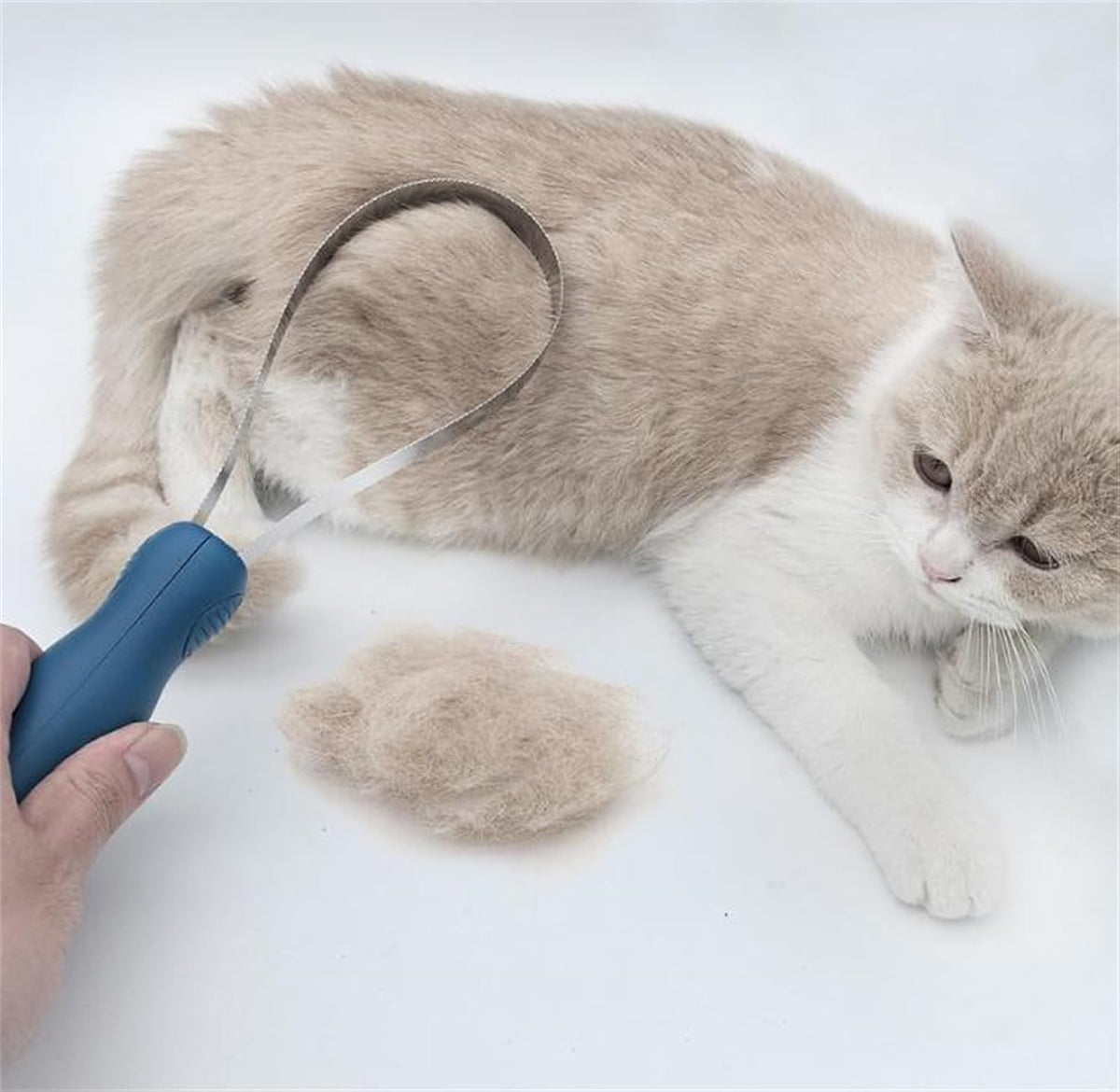 Llelemamo grooming tool held in loop configuration