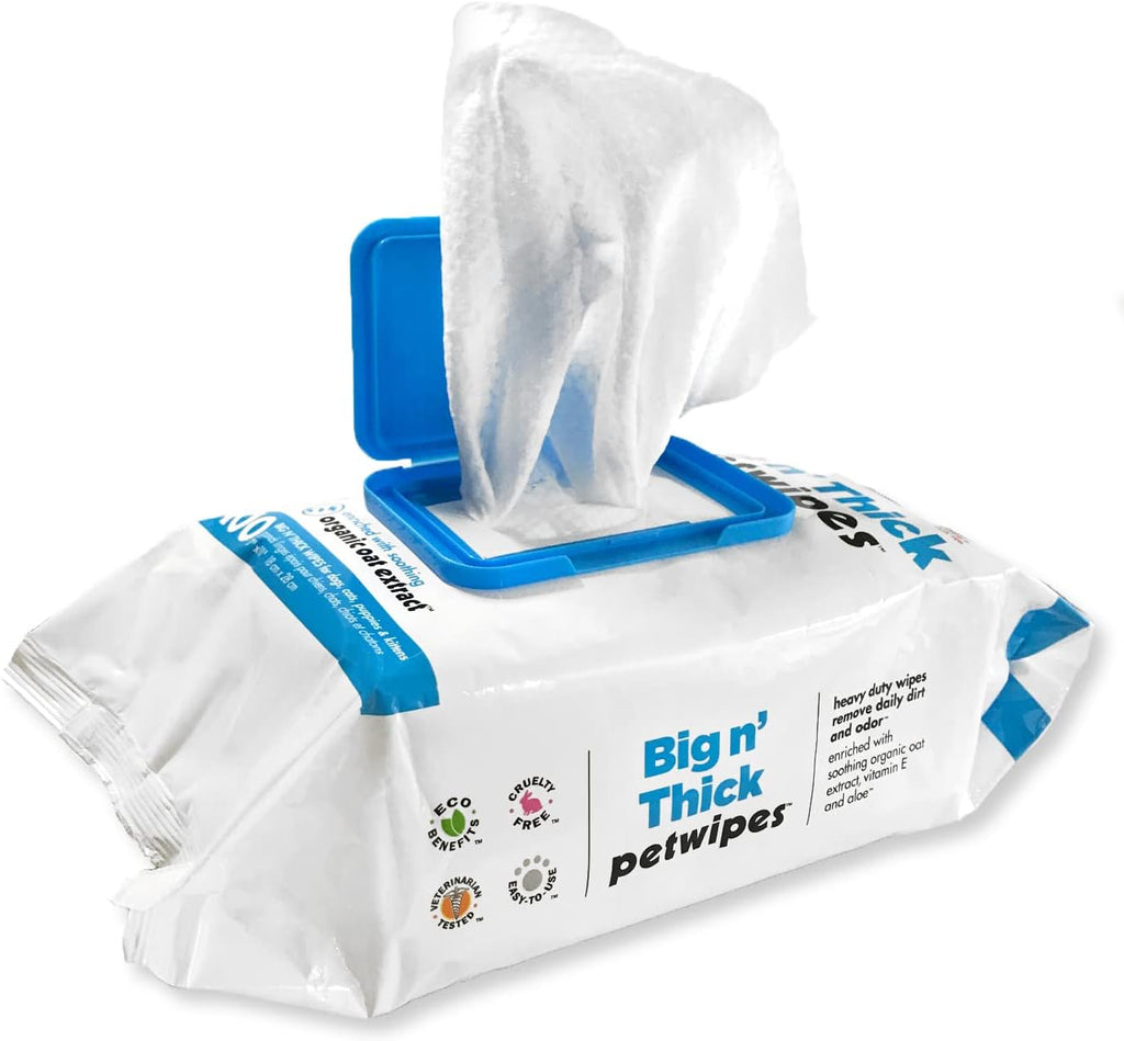 Petkin gentle soothing oatmeal pet wipes for dry itchy skin relief