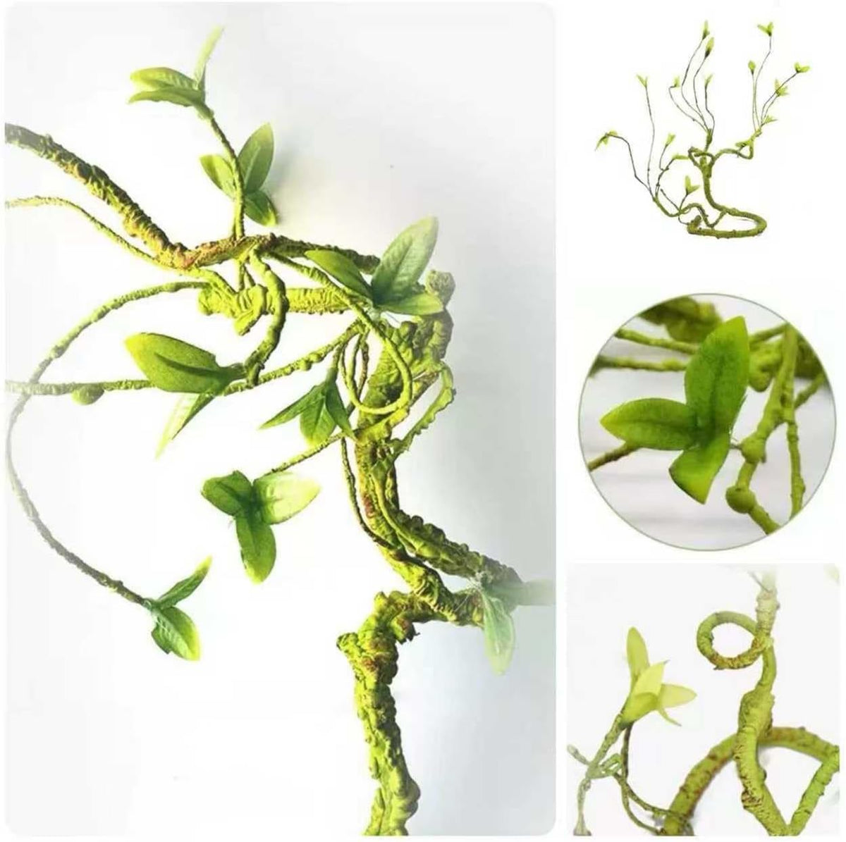 Flexible reptile tank climbing vine branch detail
