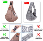 Pet carrier showing safety hook and buckle detail