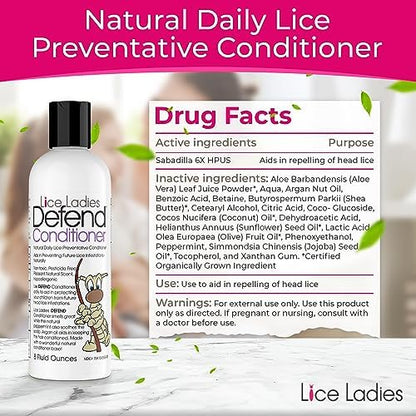 Professional lice prevention duo used by specialists for safe daily family use.