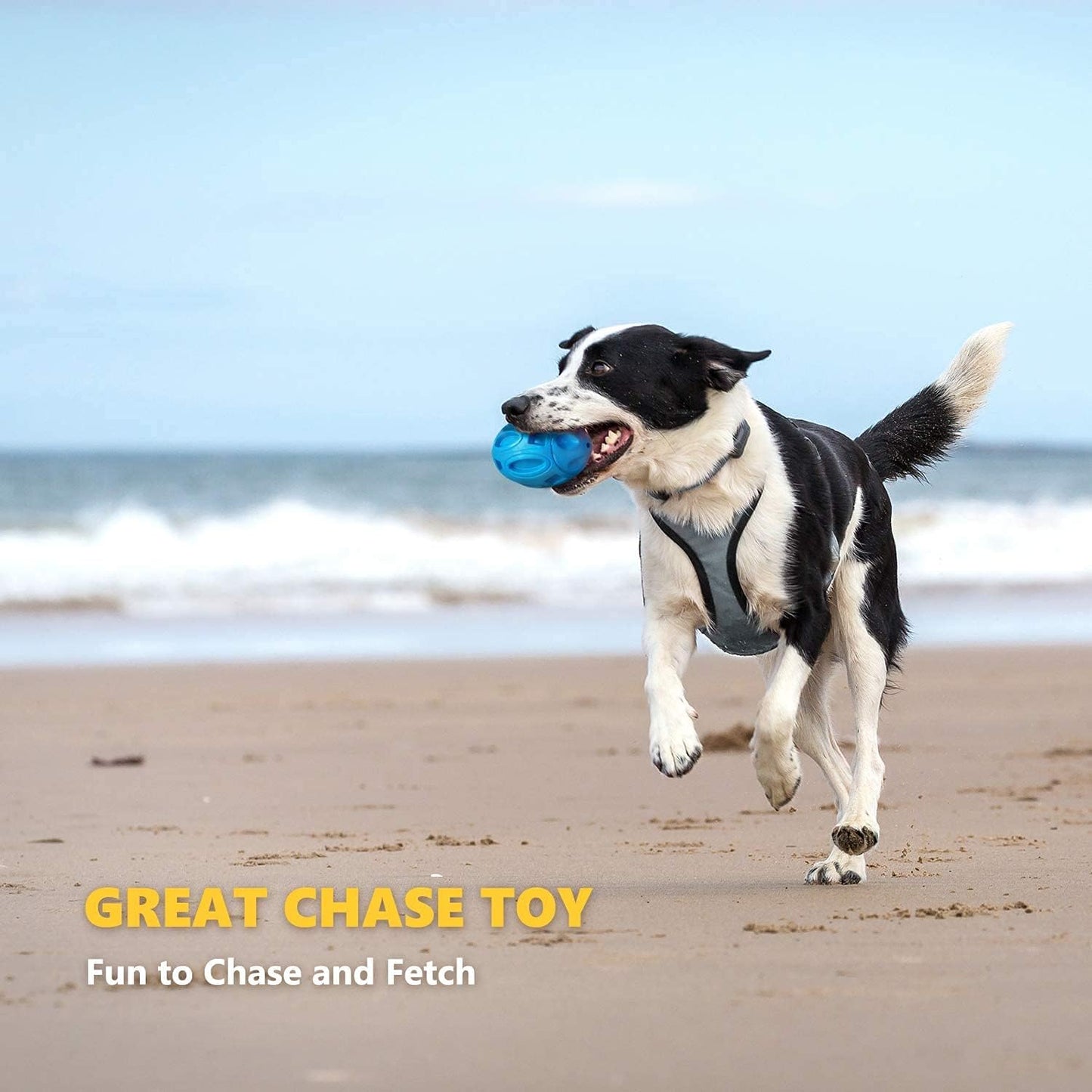 Eastblue indestructible style puppy teething toy in vibrant blue.