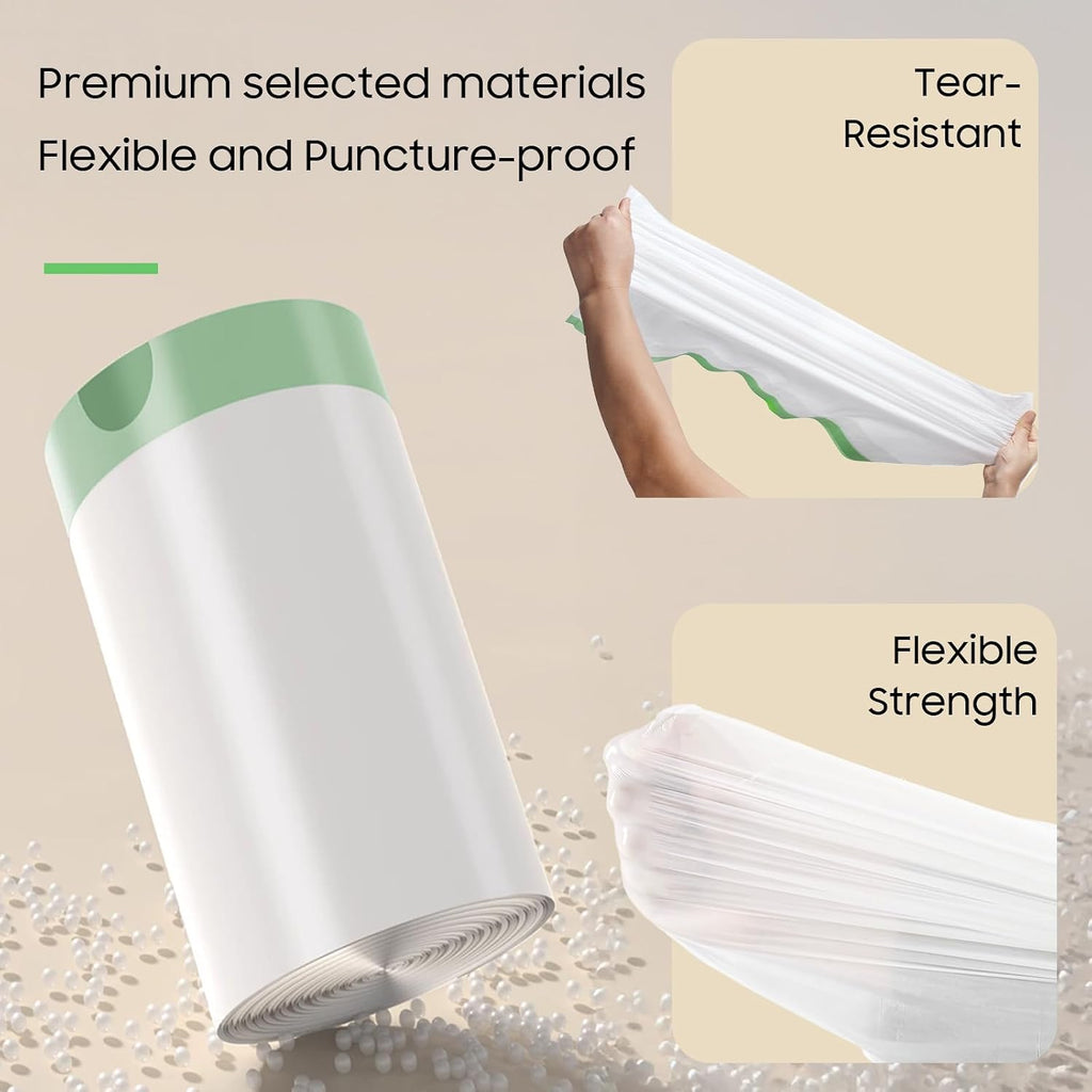 Roll of pre separated automated litter box bags showing easy dispensing design