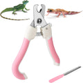 Yayaboqu bearded dragon nail clippers kit front view pink small pet trimmer
