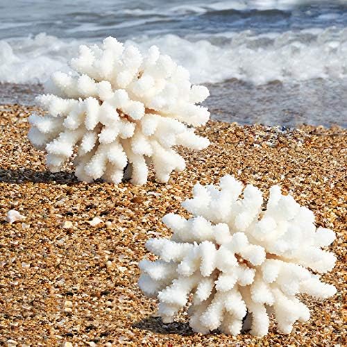 Besimple resin coral decoration side angle view