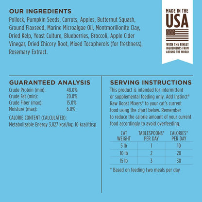 Instinct Raw Boost Mixers Freeze Dried Cat Food Topper, Grain Free - Wild-Caught Pollock, 5 oz. Bag - Image 10