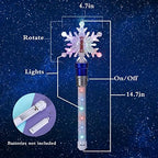 Two blue Fleeting Time snowflake wands for kids