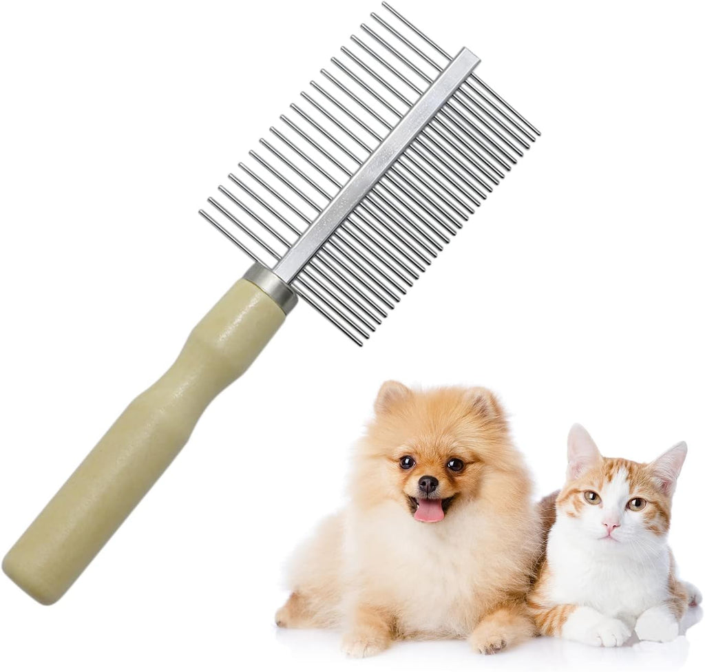 Hand holding Litewoo pet comb demonstrating grip comfort